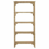 Natural Washed Wood Olisa Etagere Etageres LOOMLAN By Currey & Co