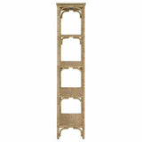 Natural Washed Wood Olisa Etagere Etageres LOOMLAN By Currey & Co