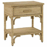 Natural Washed Wood Olisa Small Accent Cabinet Accent Cabinets LOOMLAN By Currey & Co