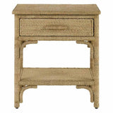 Natural Washed Wood Olisa Small Accent Cabinet Accent Cabinets LOOMLAN By Currey & Co