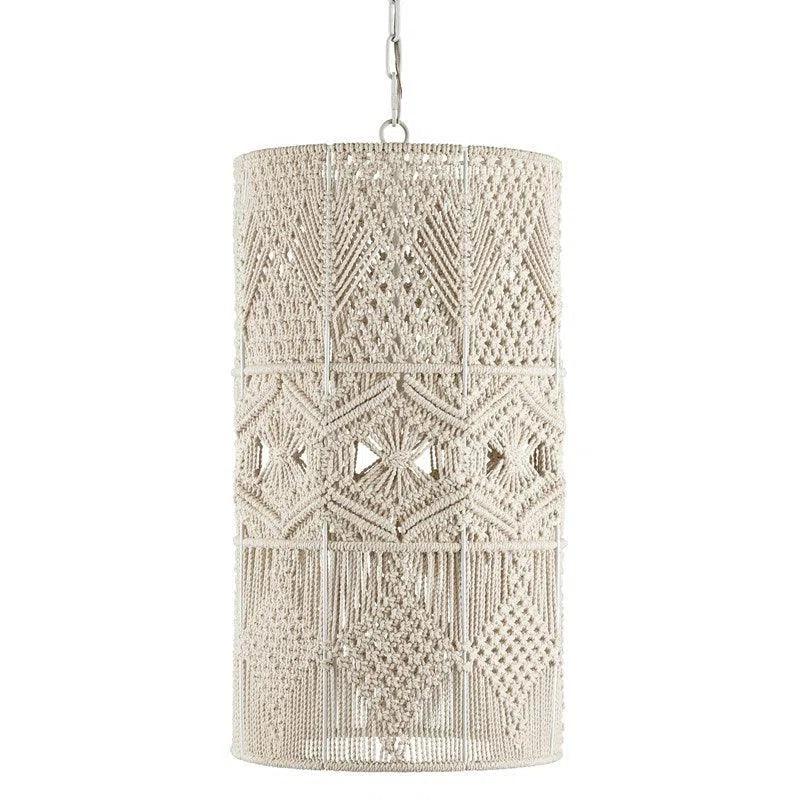 Natural Whitewash Mod Pendant Pendants LOOMLAN By Currey & Co