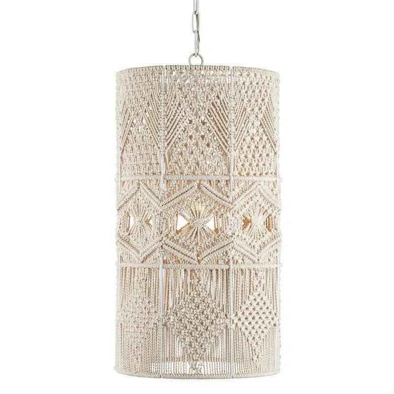 Natural Whitewash Mod Pendant Pendants LOOMLAN By Currey & Co