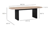 Natural Wood Rectangle Dining Table Collection Dining Tables LOOMLAN By Moe's Home