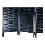 Nauce Wooden Screen Room Divider Black Room Dividers LOOMLAN By Moe's Home