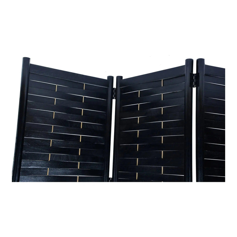 Nauce Wooden Screen Room Divider Black Room Dividers LOOMLAN By Moe's Home