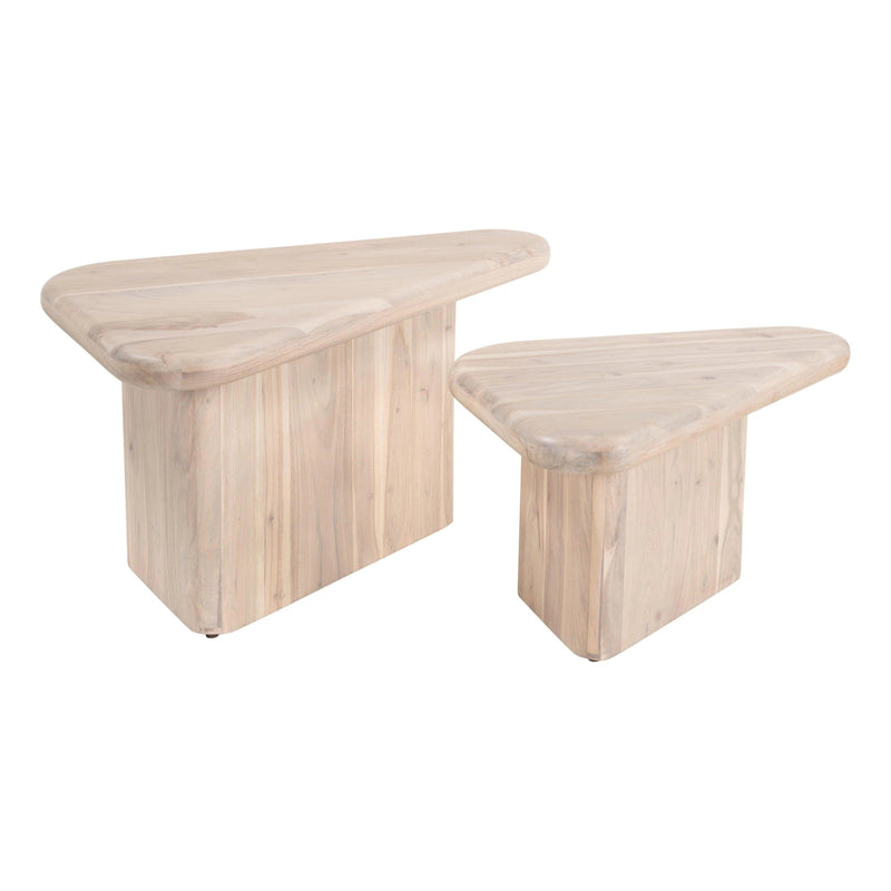 Navidic Coffee Table Set (2-Piece) Natural Coffee Tables LOOMLAN By Zuo Modern