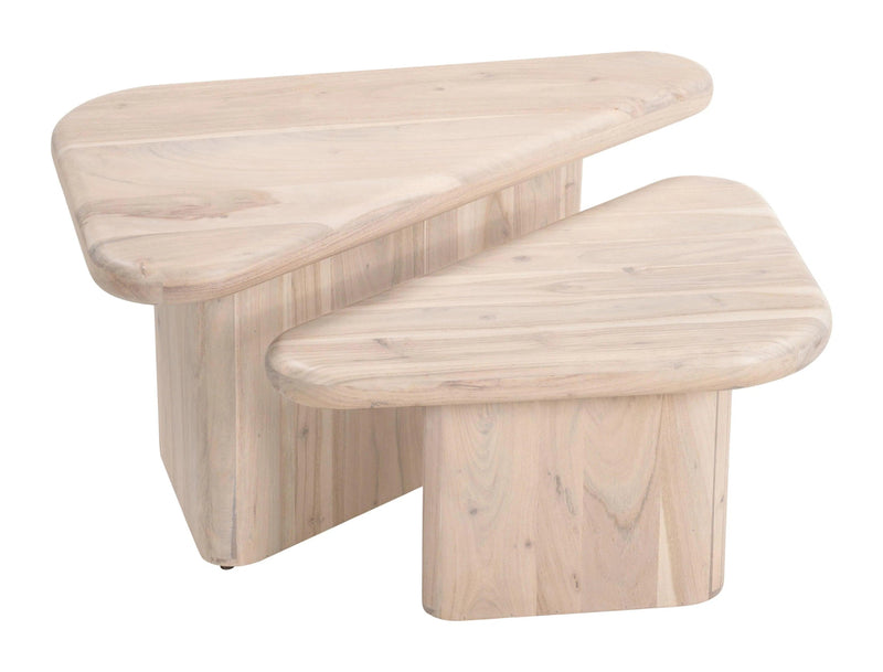 Navidic Coffee Table Set (2-Piece) Natural Coffee Tables LOOMLAN By Zuo Modern