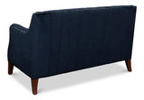 Navy Blue Velvet Charlotte Loveseat Sofas & Loveseats LOOMLAN By Sarreid