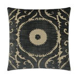 Nebo Smoke Black Throw Pillow With Insert Throw Pillows LOOMLAN By D.V. Kap