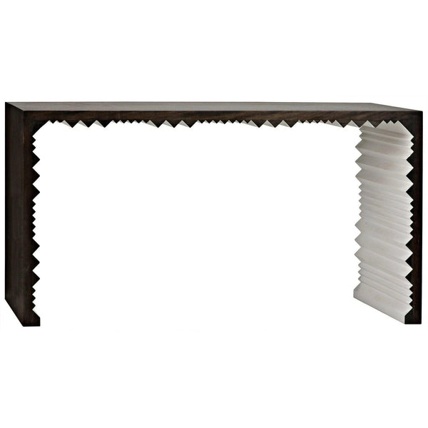 Nelson Wood Ebony Walnut Rectangle Console Table Console Tables LOOMLAN By Noir