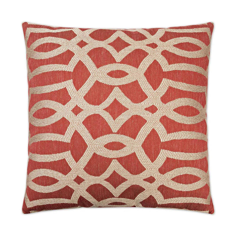 Neron Red Throw Pillow With Insert Throw Pillows LOOMLAN By D.V. Kap