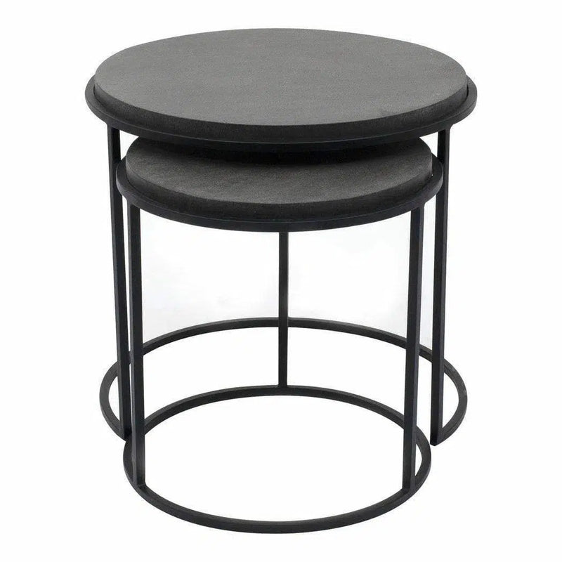 Nesting Tables Set Of 2 Black Contemporary Side Tables LOOMLAN By Moe's Home