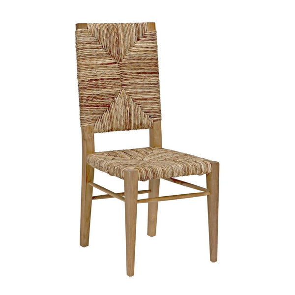 Neva Teak Wood Brown Armless Chair Club Chairs LOOMLAN By Noir