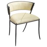 Nevado Off White Leather Dining Chair Full Grain Leather Dining Chairs LOOMLAN By Jamie Young