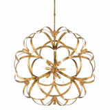 New Gold Leaf Sappho Orb Chandelier Chandeliers LOOMLAN By Currey & Co