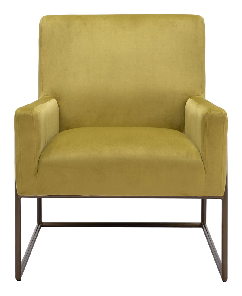 New York Accent Chair Olive Green Club Chairs LOOMLAN By Zuo Modern