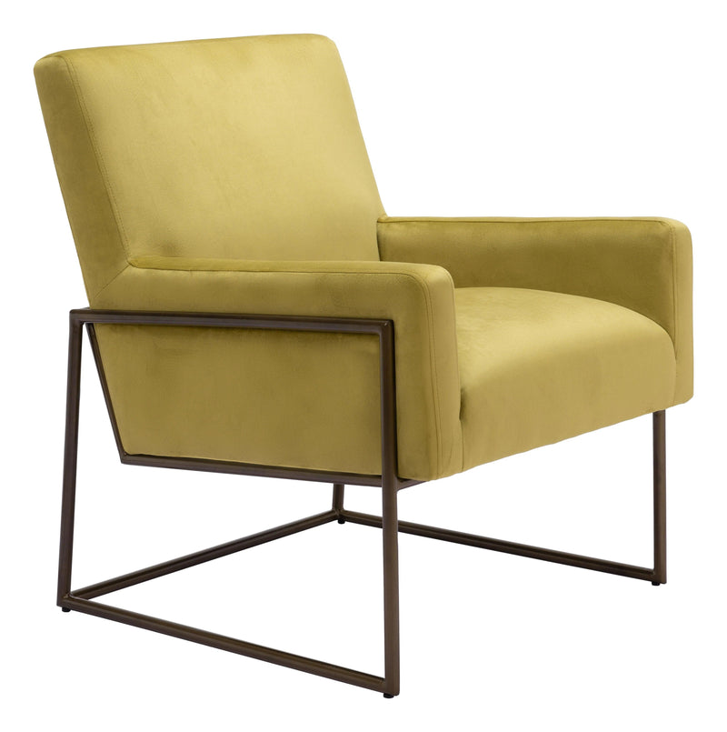 New York Accent Chair Olive Green Club Chairs LOOMLAN By Zuo Modern