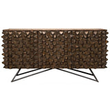 New York Wood and Steel Brown Sideboard Sideboards LOOMLAN By Noir