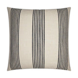Newport Linen Stripes Nautical Tan Taupe Large Throw Pillow With Insert Throw Pillows LOOMLAN By D.V. Kap