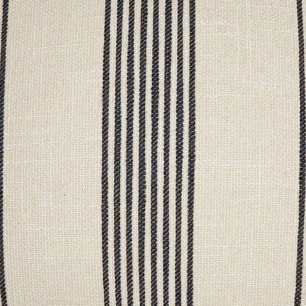 Newport Linen Stripes Nautical Tan Taupe Large Throw Pillow With Insert Throw Pillows LOOMLAN By D.V. Kap