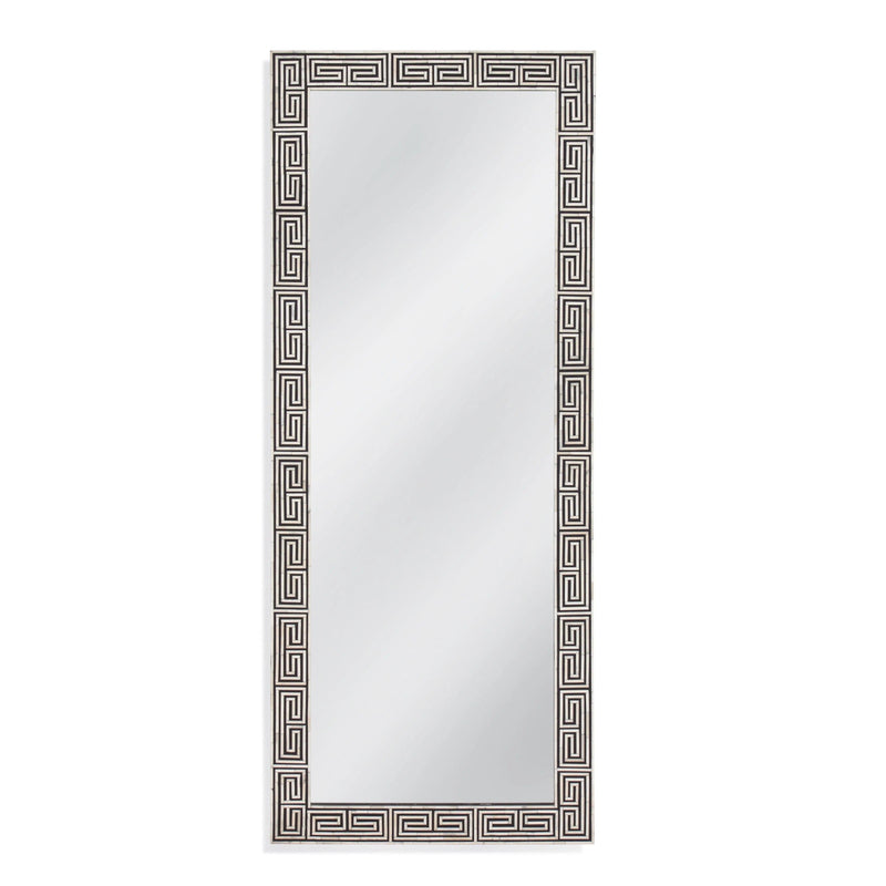 Newton Resin and MDF Black Vertical Floor Mirror Floor Mirrors LOOMLAN By Bassett Mirror