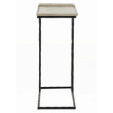 Nickel Black Boyles Silver C Table Barry Goralnick Collection Side Tables LOOMLAN By Currey & Co