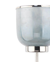 Nickel Opal Blue Metallic Glass Vapor Single Wall Sconce Wall Sconces LOOMLAN By Jamie Young