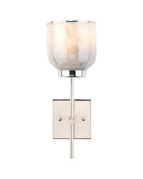 Nickel Opal Blue Metallic Glass Vapor Single Wall Sconce Wall Sconces LOOMLAN By Jamie Young