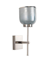 Nickel Opal Blue Metallic Glass Vapor Single Wall Sconce Wall Sconces LOOMLAN By Jamie Young