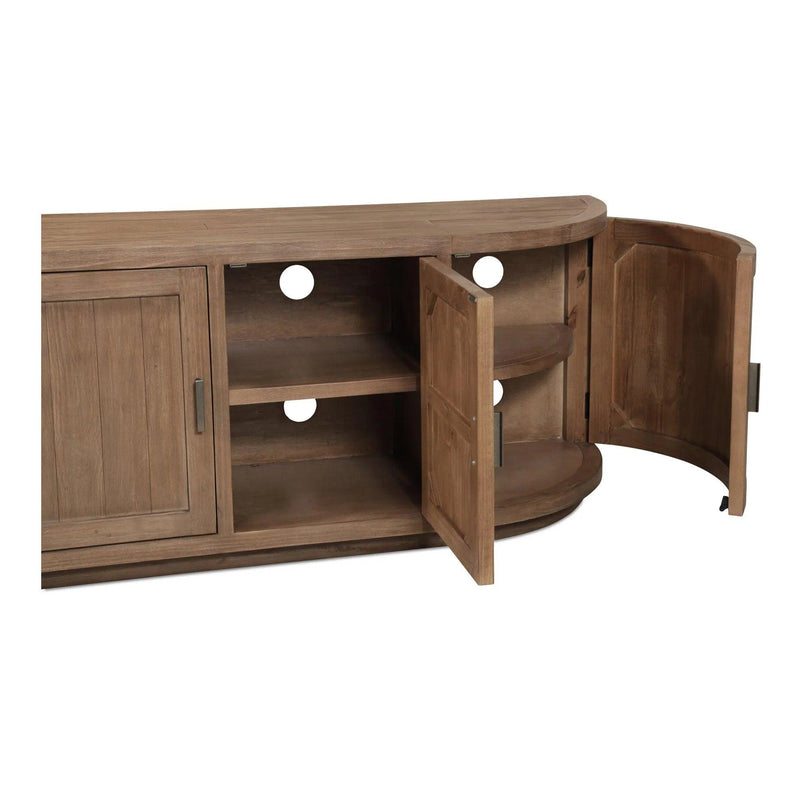 Nicola Natural Wood Media Cabinet TV Stands & Media Centers LOOMLAN By Moe's Home