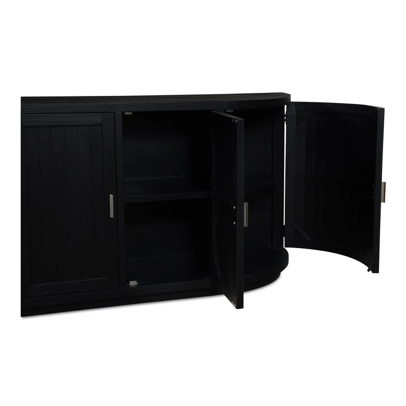 Nicola Wood Black Sideboard Sideboards LOOMLAN By Moe's Home