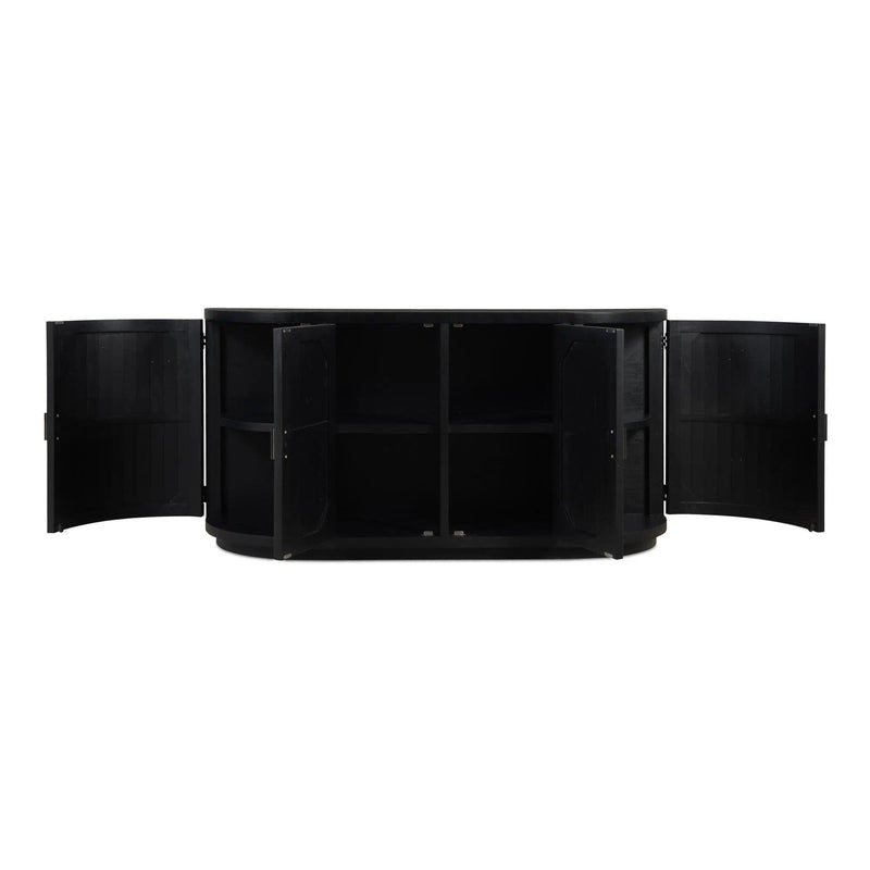 Nicola Wood Black Sideboard Sideboards LOOMLAN By Moe's Home