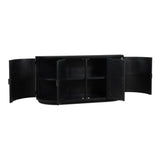 Nicola Wood Black Sideboard Sideboards LOOMLAN By Moe's Home