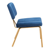 Nicole Dining Chair (Set of 2) Blue Dining Chairs LOOMLAN By Zuo Modern