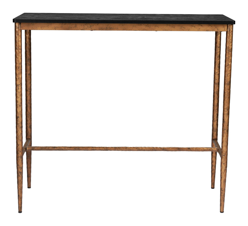 Nida Black and Bronze Rectangular Bar Table Bar Tables LOOMLAN By Zuo Modern