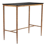 Nida Black and Bronze Rectangular Bar Table Bar Tables LOOMLAN By Zuo Modern