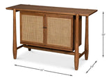 Nido Natural Wood 2 Door Rattan Sideboard Sideboards LOOMLAN By Sarreid