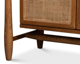 Nido Natural Wood 4 Door Rattan Sideboard Sideboards LOOMLAN By Sarreid