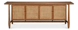 Nido Natural Wood 4 Door Rattan Sideboard Sideboards LOOMLAN By Sarreid