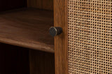 Nido Natural Wood 4 Door Rattan Sideboard Sideboards LOOMLAN By Sarreid