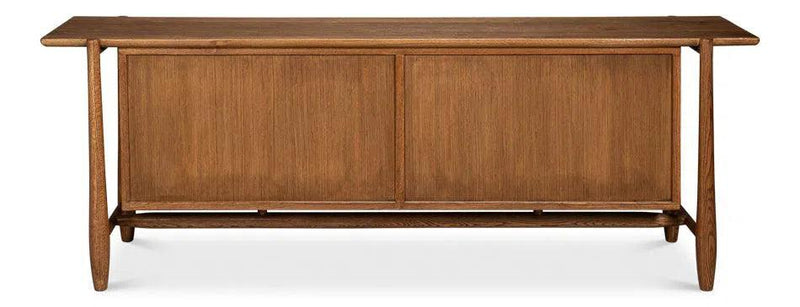 Nido Natural Wood 4 Door Rattan Sideboard Sideboards LOOMLAN By Sarreid