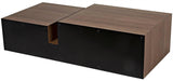 Nido Wood and Black Steel Rectangle Coffee Table Coffee Tables LOOMLAN By Noir