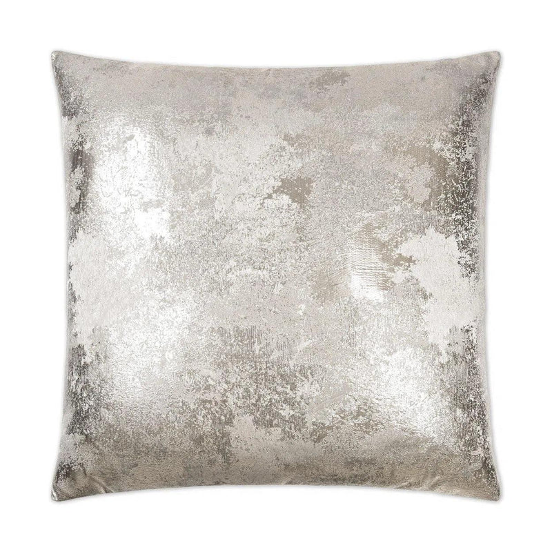 Nikko Silver Throw Pillow With Insert Throw Pillows LOOMLAN By D.V. Kap