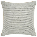 Niko Burlap Gray Throw Pillow With Down Insert Throw Pillows LOOMLAN By LOOMLAN