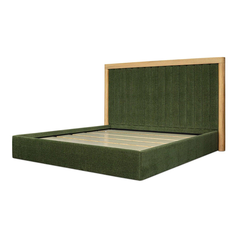 Nina Green Velvet Bed Frame Beds LOOMLAN By Moe's Home