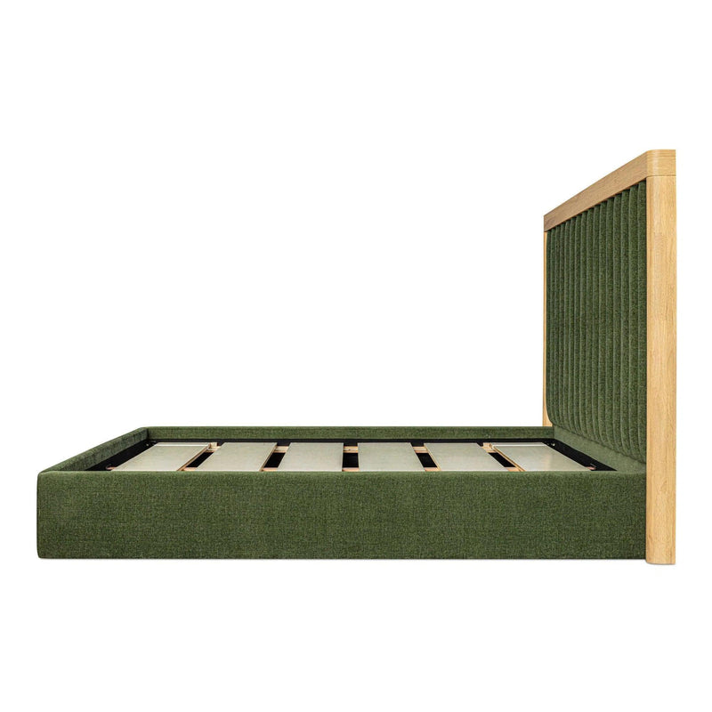 Nina Green Velvet Bed Frame Beds LOOMLAN By Moe's Home