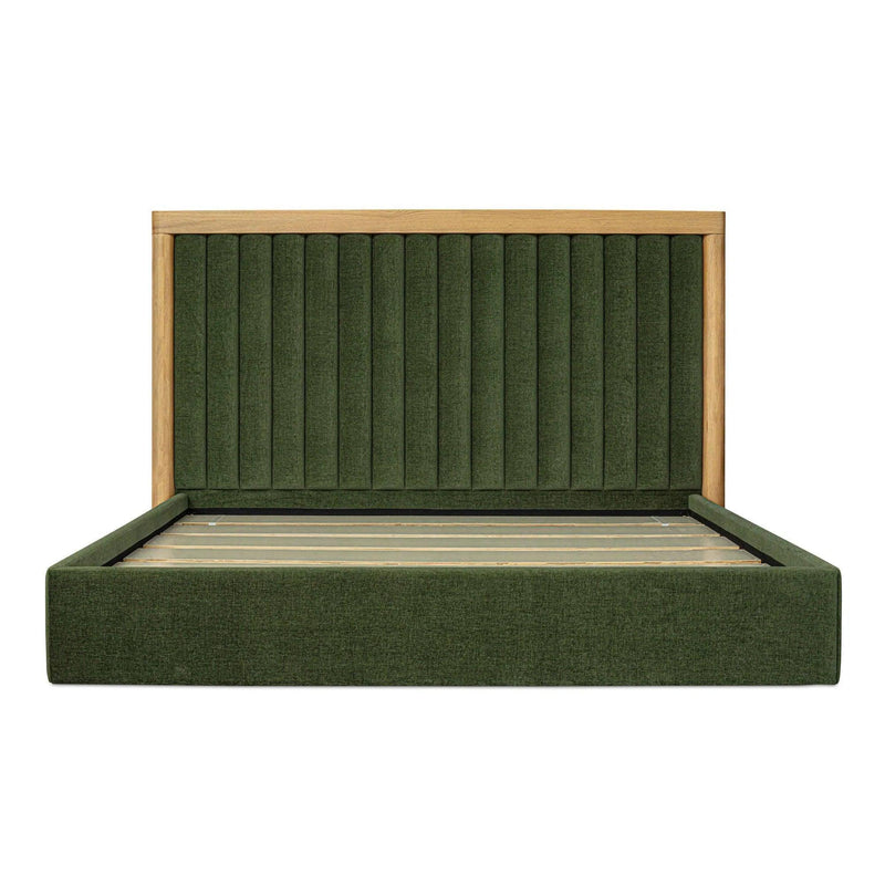 Nina Green Velvet Bed Frame Beds LOOMLAN By Moe's Home