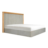 Nina Upholstered Grey Bed Stain Resistant Beds LOOMLAN By Moe's Home