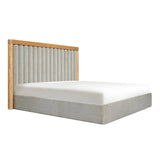 Nina Upholstered Grey Bed Stain Resistant Beds LOOMLAN By Moe's Home