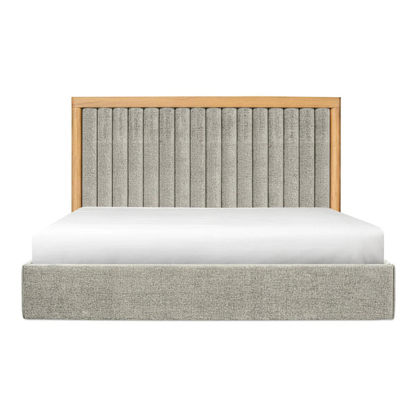 Nina Upholstered Grey Bed Stain Resistant Beds LOOMLAN By Moe's Home